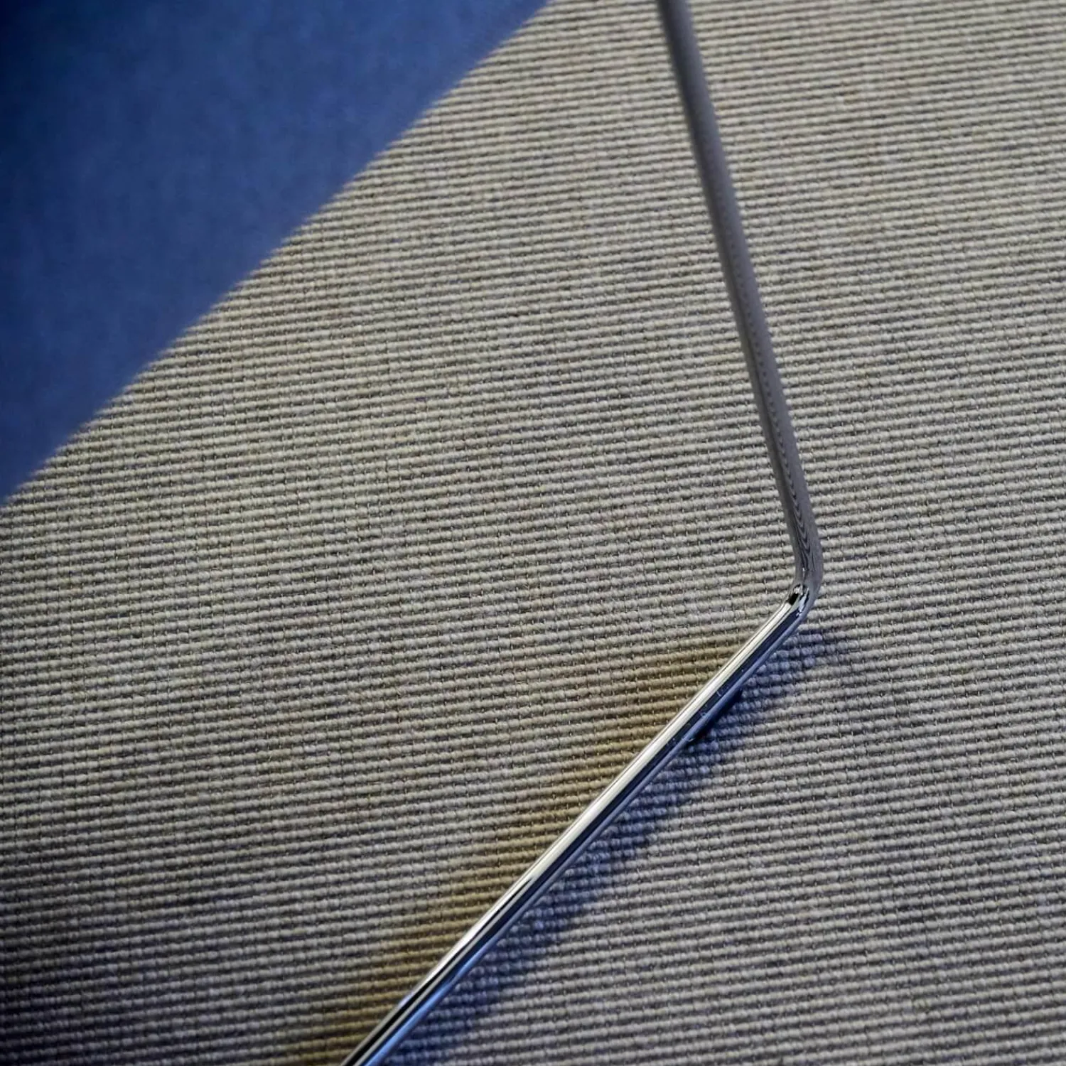 Violetta Stuhlsets|4er Set Stuhl Trient Stoff 10 113 London Dess Milchkaffe Grau Weiß Gestell Chrom Glanz