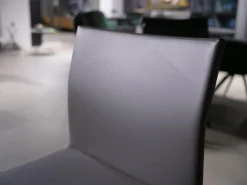 Bacher Stuhlsets|3er Set Stuhl Und Essbank Mirado Leder 1024 Anthrazit Gestell Flachstahl Verchromt