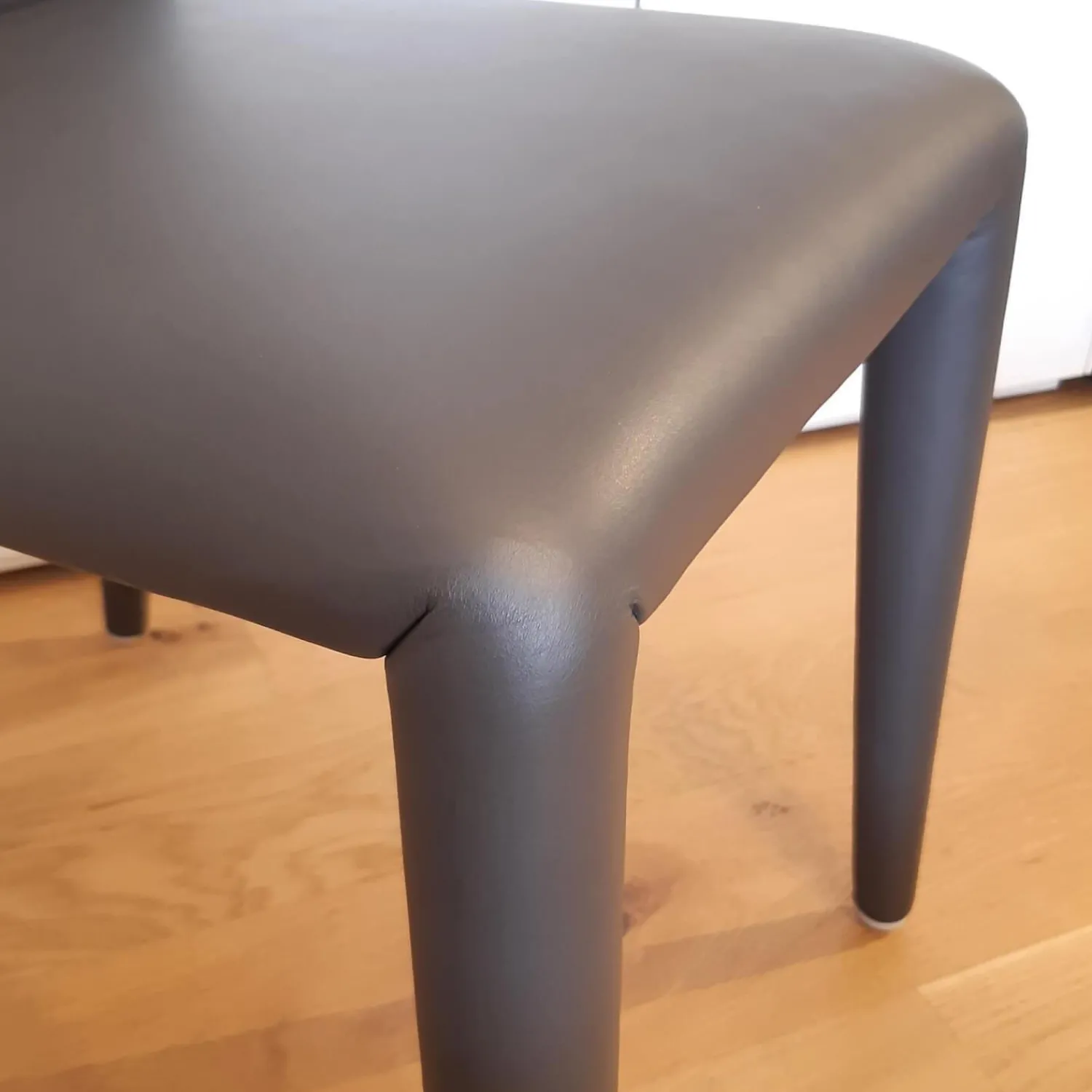 B&B Italia Stuhlsets|4-er Set Stuhl Vol au Vent Leder Gamma Grau