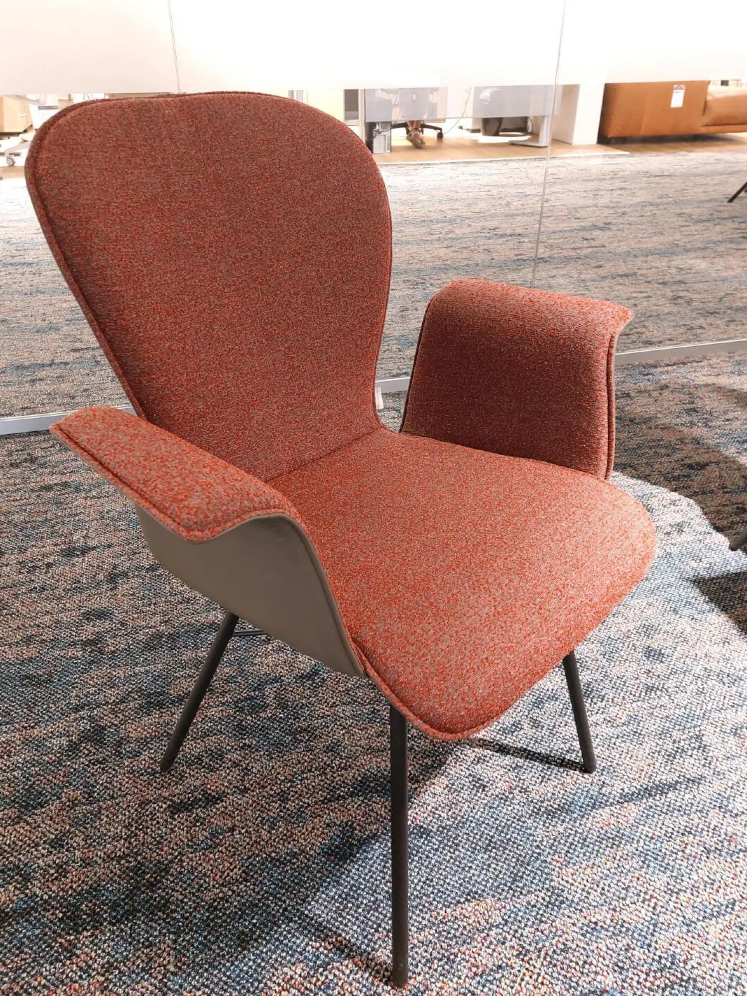 Bert Plantagie Stuhlsets|6er Set Stuhlgruppe Blake Four Innen Stoff Shock SHO300 Bordeaux Rot Außen Leder Tendens LD1400 Lava Grau Braun Gestell Metall Pulverbeschichtet Anthrazit