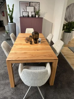 Contur Stuhlsets|6er Set Stuhlgruppe Pegara 13 Bezug Stoff Coco Und Shell 196 Grau Drehgestell Prisma Silber Mit Gleitern Schwarz