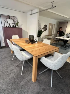 Contur Stuhlsets|6er Set Stuhlgruppe Pegara 13 Bezug Stoff Coco Und Shell 196 Grau Drehgestell Prisma Silber Mit Gleitern Schwarz