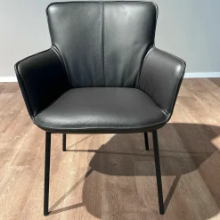 Rolf Benz Stuhlsets|4er Set Stuhlsessel 655 Leder 40 300 Dunkelbraun Gestell Stahl Verkehrsschwarz Mit Kunststoffgleitern