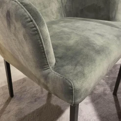 Musterring Stuhlsets|5er Set Stuhlwerk 2 Bezug Stoff Uni Adore Hunter Grau 4 Fuß Gestell Umbragrau