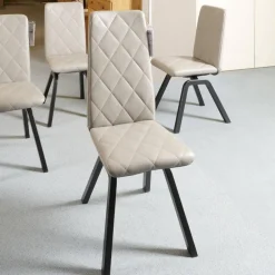 Stressless Stuhlsets|6-er Stuhlgruppe Mango Leder Paloma Silver Grey Gestell Schwarz 36 Buche Gebeizt Und Lackiert Mit Balance Adapt