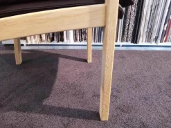 Dyrlund Stuhlsets|4er-Set Armlehnstühle Leder 508 Dark Brown Gestell Lackiert