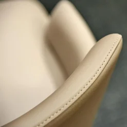 San Giacomo Stuhlsets|2er-Set Armlehnstuhl Eva Bezug Kunstleder A Talpa Beige Gestell Eiche Grigio Grau