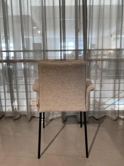 Christine Kröncke Stuhlsets|4er-Set Armlehnstuhl Jaro 200 Stoff 071 Ash Beige Grau Gestell Schwarz Gepulvert