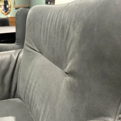 Nouvion Stuhlsets|6er-Set Armlehnstuhl Leder Idaho Graphit Grau Sparkfuß Stahl Schwarz Drehbar