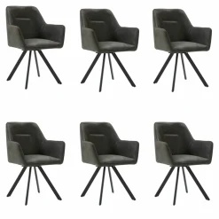 Natura Stuhlsets|6er-Set Armlehnstuhl Lindale Stoff Guarda Anthrazit