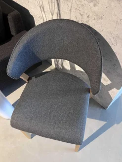 Hülsta Stuhlsets|2er-Set Armlehnstuhl S 500 Stoff 4503 Grau Füße Eiche