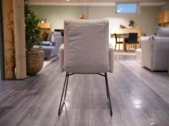 W. Schillig Stuhlsets|2er-Set Armlehnstuhl WK 790 Bezug Leder LK60 Steel Grau Schlittengestell Schwarz