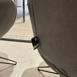 WK Wohnen Stuhlsets|6er-Set Armlehnstuhl WK 708 Stoff JAB A91062 Rosa Und Leder Granada Steel Grau Drehgestell Schwarz