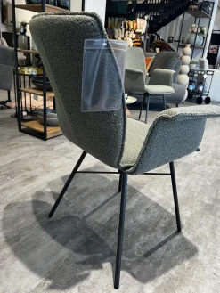 Raum.Freunde Stuhlsets|2er-Set Armlehnstuhl Yanis Stoff Alpine ALP203 Thyme Grau Gestell Anthrazit Schwarz