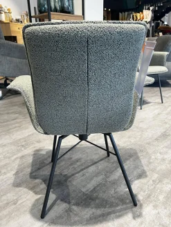 Raum.Freunde Stuhlsets|2er-Set Armlehnstuhl Yanis Stoff Alpine ALP203 Thyme Grau Gestell Anthrazit Schwarz