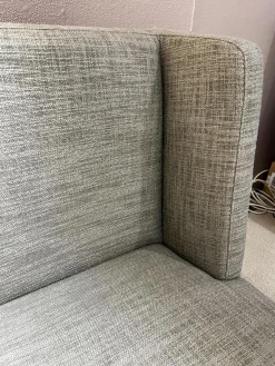 Christine Kröncke Bänke|2er-Set Bank Juna Stoff Sama CK2763 Mud 094 Grau Gestell Metall Schwarz Pulverbeschichtet