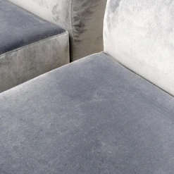 Bielefelder Werkstätten Bänke|2er-Set Bank Polo Dining Stoff City Velvet Reloaded Grau Gestell Esche Schwarz Gebeizt Mit Vorstellkissen