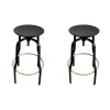 Lapalma Barhocker & Barstühle|2er-Set Barhocker Giro AS106NN Holz Schwarz Gestell Pulverbeschichtet Schwarz