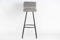 Christine Kröncke Barhocker & Barstühle|3er-Set Barhocker Greg Sitzhöhe 80cm Stoff Beloved Grau