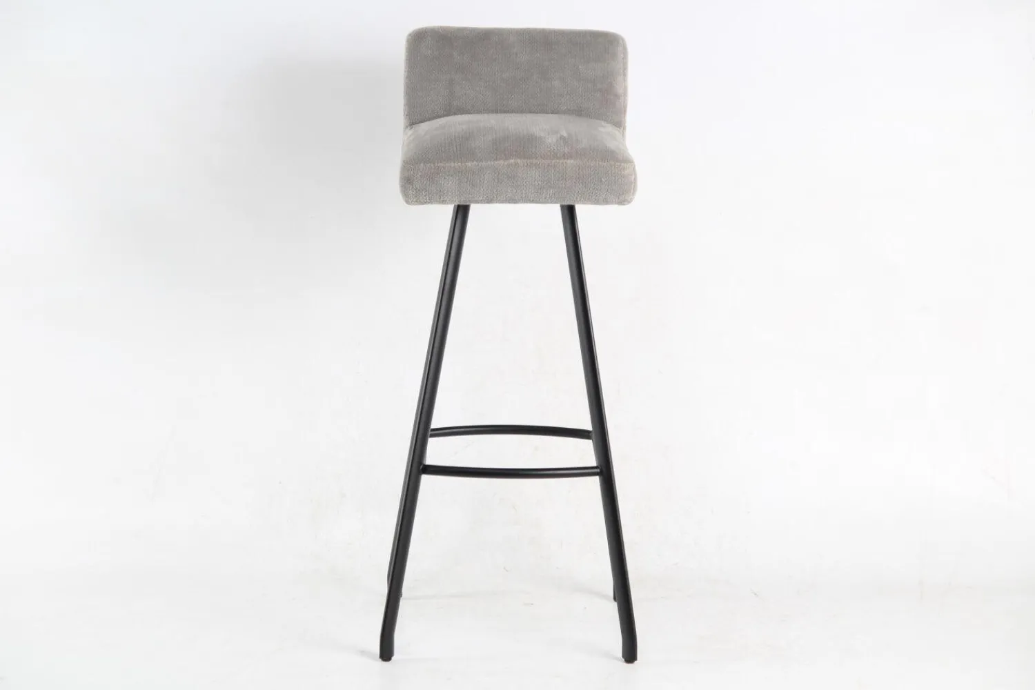 Christine Kröncke Barhocker & Barstühle|3er-Set Barhocker Greg Sitzhöhe 80cm Stoff Beloved Grau