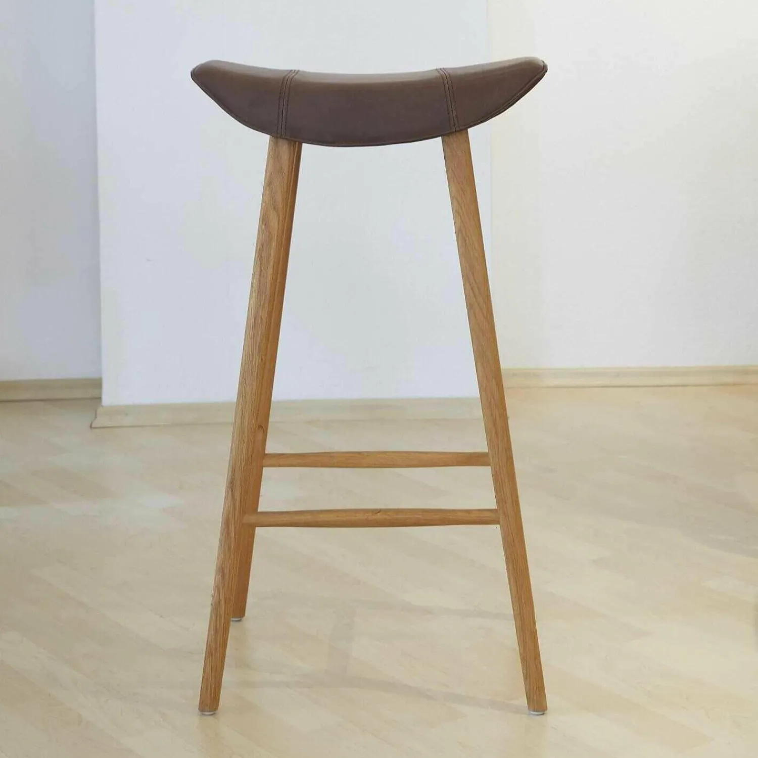 Freifrau Barhocker & Barstühle|2er-Set Barhocker Kya Basic Leder Oman Coffee 501