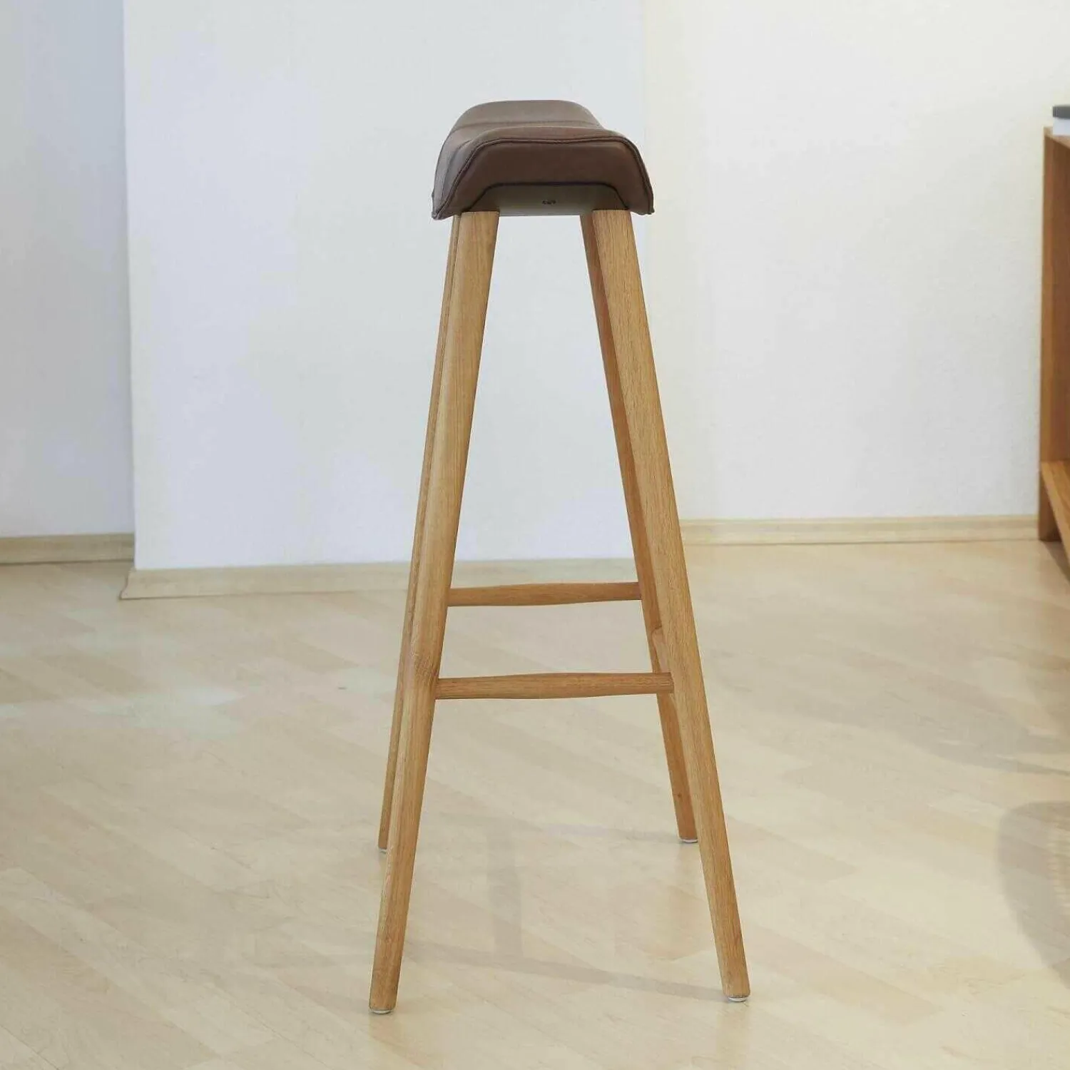 Freifrau Barhocker & Barstühle|2er-Set Barhocker Kya Basic Leder Oman Coffee 501