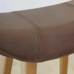 Freifrau Barhocker & Barstühle|2er-Set Barhocker Kya Basic Leder Oman Coffee 501