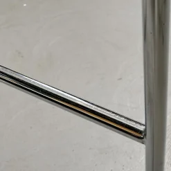 Tonon Barhocker & Barstühle|2er-Set Barhocker Wave Bezug Eco-Leder Schwarz Gestell Verchromt Inklusive Gleiter