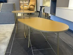 COR Beistelltische|2er-Set Beistelltisch Und Couchtisch Bond Lack Khaki Grün Braun