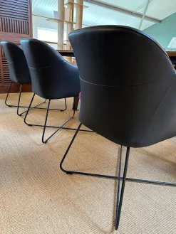 Wendelbo Stuhlsets|4er-Set Caspar Chair Leder Treviso Black Schwarz Gesell Schwarz