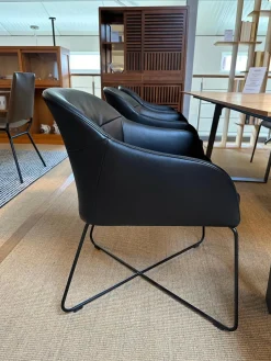 Wendelbo Stuhlsets|4er-Set Caspar Chair Leder Treviso Black Schwarz Gesell Schwarz