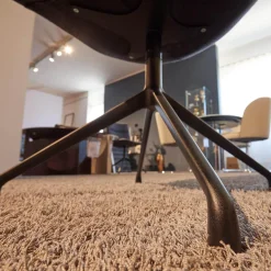 Girsberger Stuhlsets|4er-Set Drehstuhl Marel Bezug Arco Lanoso 01566 Braun 4-Sternfuß Drehbar Schwarz