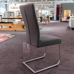 Carega Design Stuhlsets|4er-Set Freischwinger CA Diana 3/B Stoff Facet Aubergine Lichtgrijs Middengrijs Blue