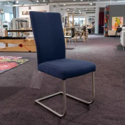 Carega Design Stuhlsets|4er-Set Freischwinger CA Diana 3/B Stoff Facet Aubergine Lichtgrijs Middengrijs Blue