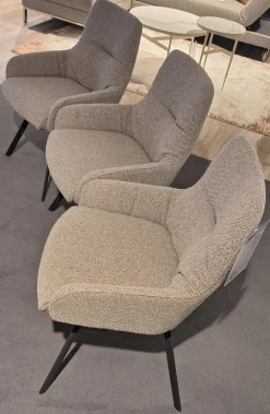 Venjakob Stuhlsets|3er-Set Greta Stoff A Stone Grau