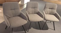 Venjakob Stuhlsets|3er-Set Greta Stoff A Stone Grau