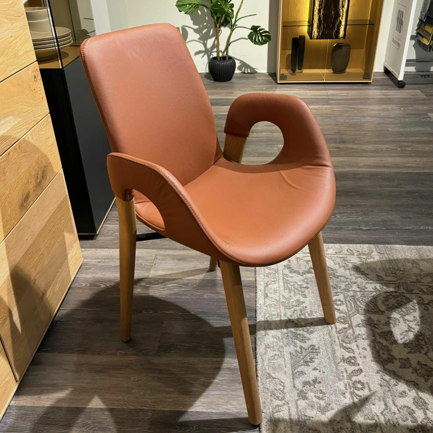 Hartmann Stuhlsets|6er-Set Harta Jasper Leder 22 Cognac Braun Kerneiche Umato