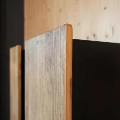 Nature Design Regale|2er-Set Hängeschrank NDE 3 Eiche Recyceltes Altholz Korpus Schwarz