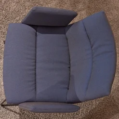 Girsberger Stuhlsets|6er-Set Kufenstuhl Mit Armlehnen Marel Stoff Steelcut Trio 3 Braunblau Gestell Metall Schwarz