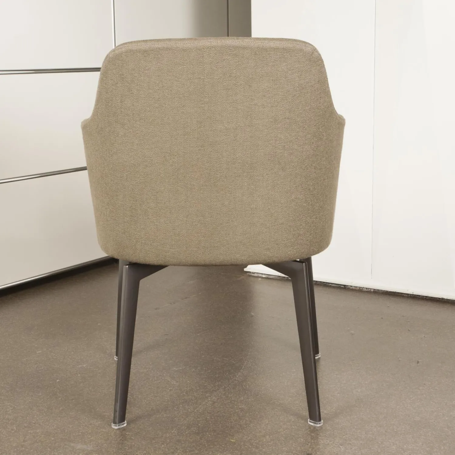 Flexform Stuhlsets|4er-Set Leda Stühle Stoffbezug Ernest 344 Beige mit Armlehnen