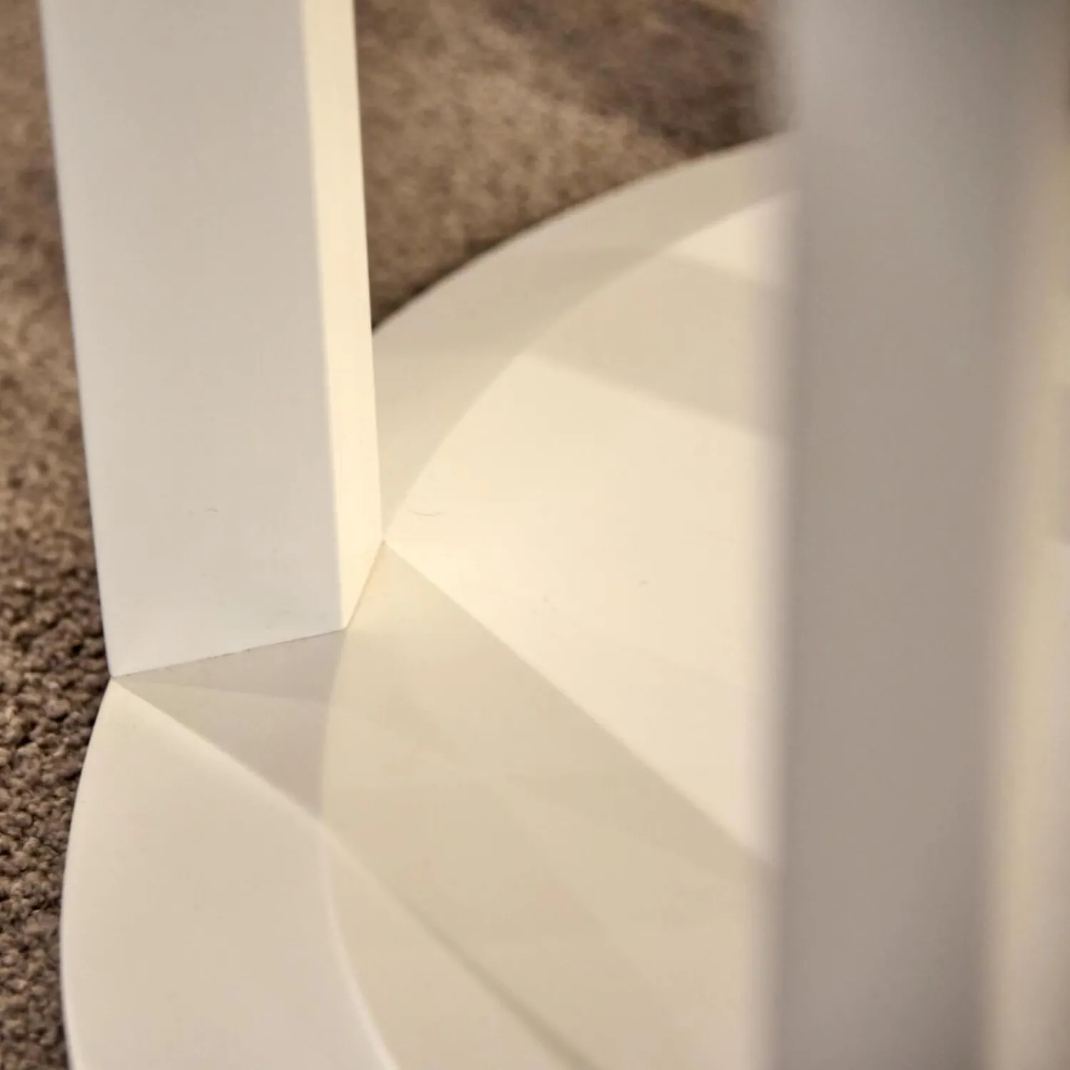 Treca Interiors Nachttische|2er-Set Nachttisch Daphne Oval Lack Matt Weiß