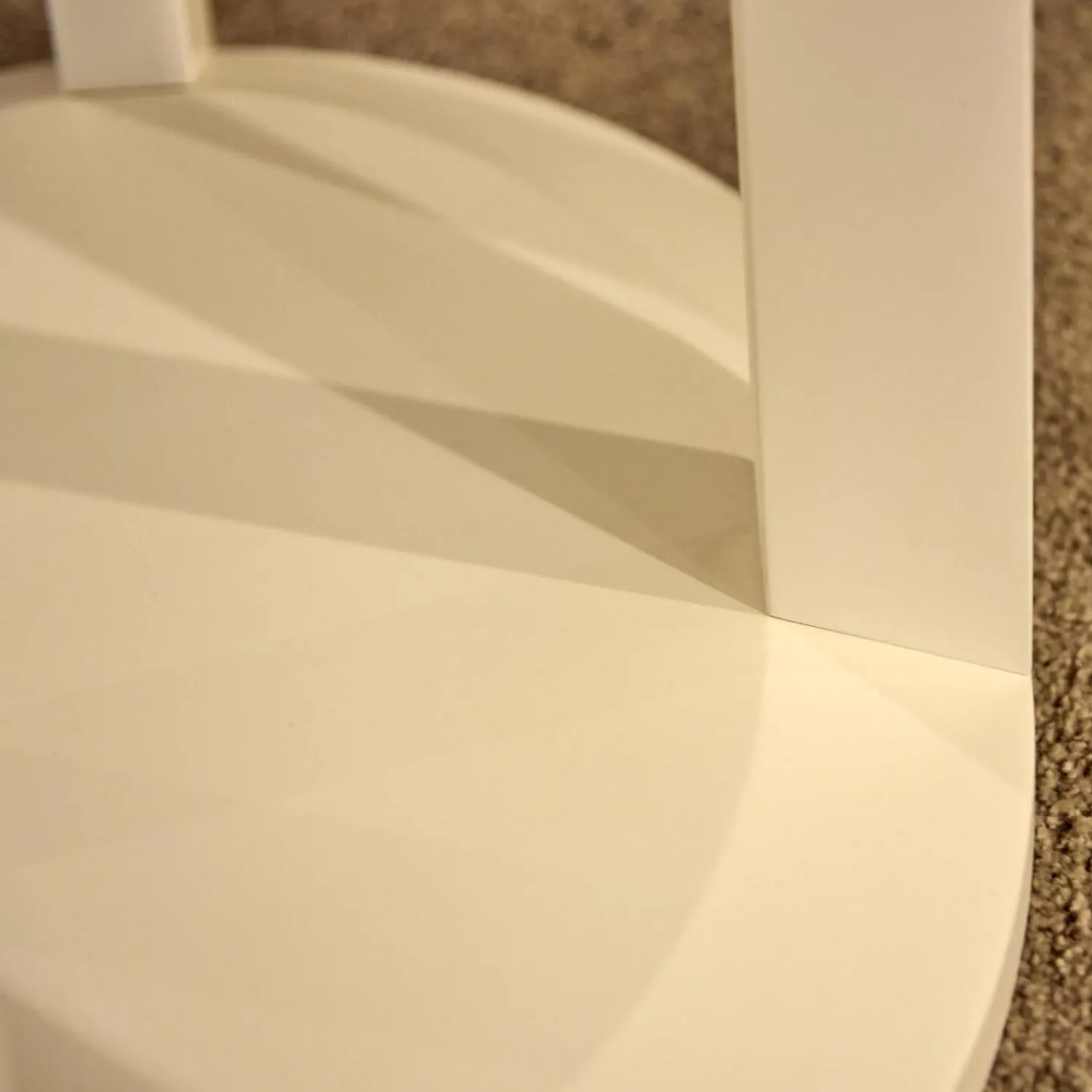 Treca Interiors Nachttische|2er-Set Nachttisch Daphne Oval Lack Matt Weiß