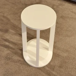 Treca Interiors Nachttische|2er-Set Nachttisch Daphne Oval Lack Matt Weiß