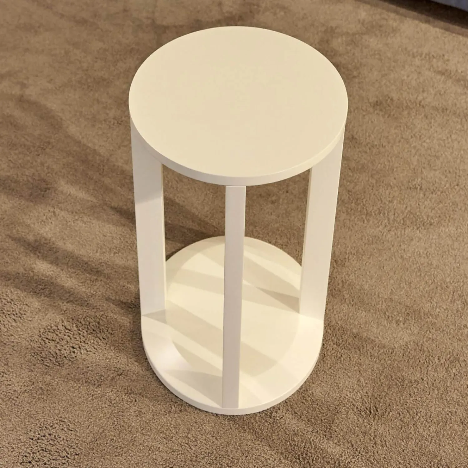 Treca Interiors Nachttische|2er-Set Nachttisch Daphne Oval Lack Matt Weiß