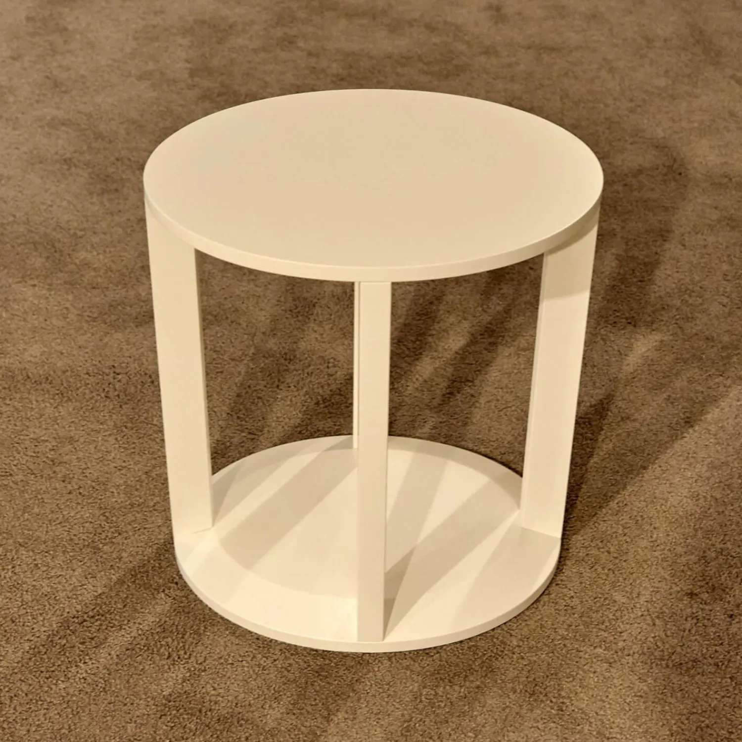 Treca Interiors Nachttische|2er-Set Nachttisch Daphne Oval Lack Matt Weiß