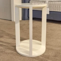 Treca Interiors Nachttische|2er-Set Nachttisch Daphne Oval Lack Matt Weiß