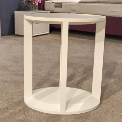 Treca Interiors Nachttische|2er-Set Nachttisch Daphne Oval Lack Matt Weiß