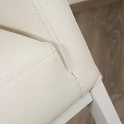 Manutti Gartenstühle|4er-Set Outdoorstühle Liner Kunstleder Weiß