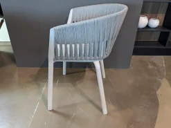 Fast Gartenstühle|4er-Set Outdoorstuhl Ria Schnur Powder Grey Aluminium Pulverbeschichtet