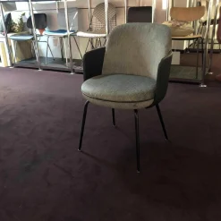 Wittmann Stuhlsets|4er-Set Polsterstuhl Merwyn Dining Chair Leder Schwarz Stoff Grau